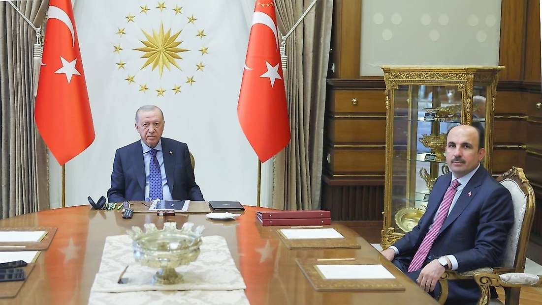 Cumhurbaşkanı Erdoğan, Başkan Altay'ı külliyede kabul etti