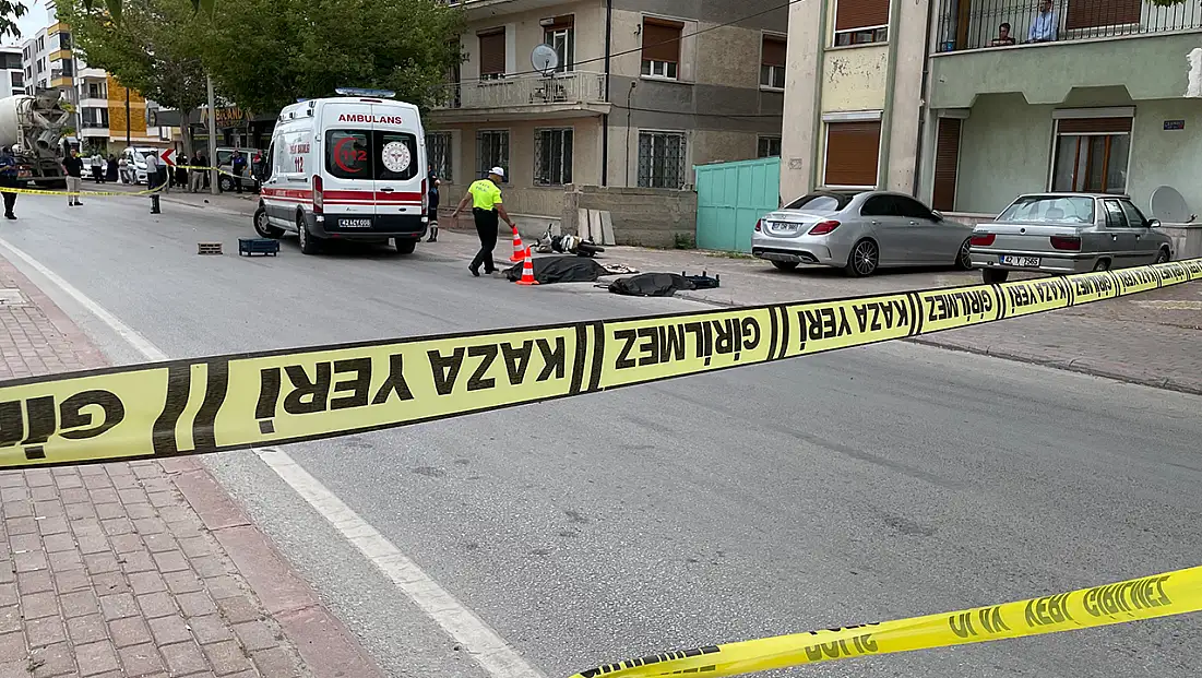 Konya'da acı kaza! Beton mikserinin çarptığı bisikletin sürücüsü öldü