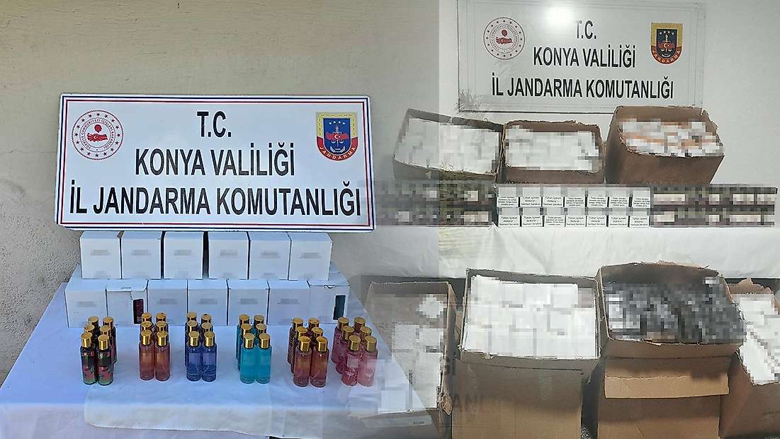Konya'da kaçakçılara darbe! 800 bin liralık ürün ele geçirildi