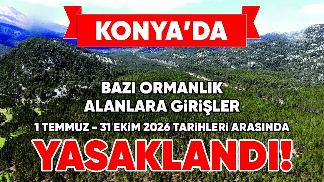 Konya’da ormanlara giriş yasaklandı
