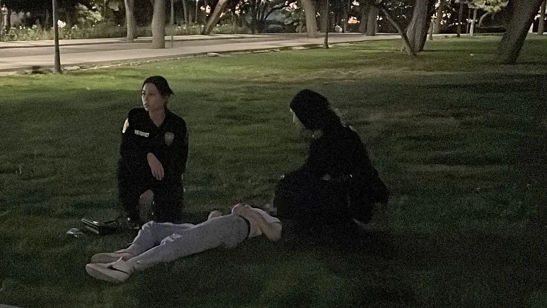 Konya’da parkta baygı bulunan kız uyandırılamadı