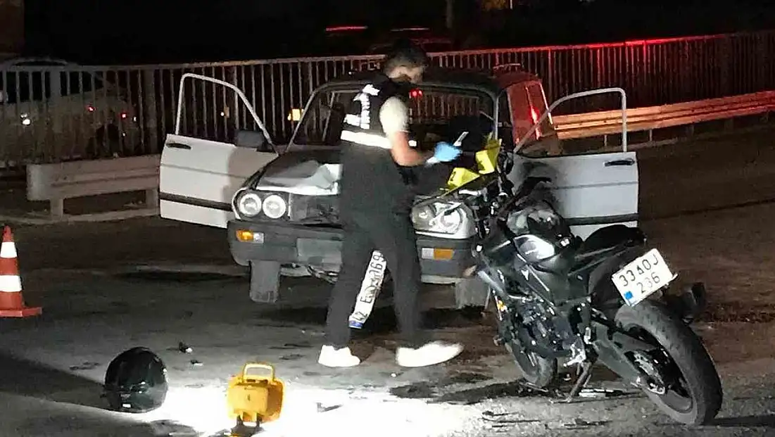 Konya'da üst geçitte korkutan kaza