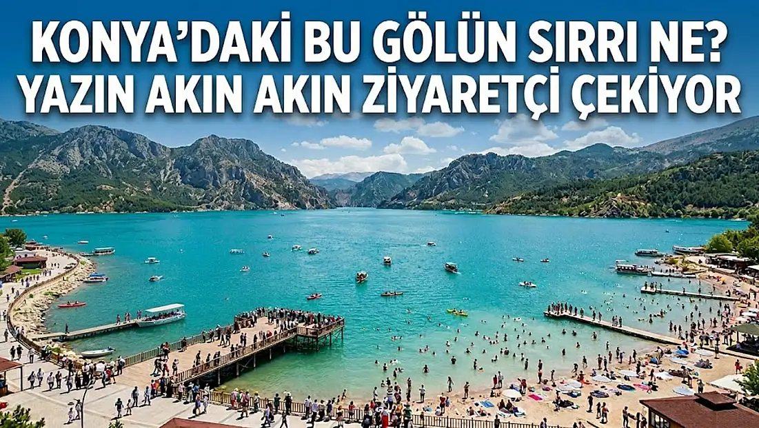Konya’daki göl ilgi odağı oldu