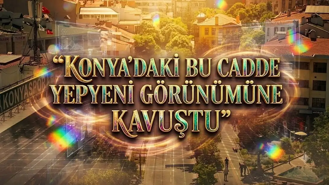 Konya'nın en işlek caddesi baştan sona yenilendi