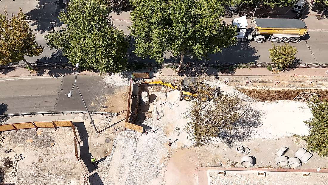 Konya'nın o caddesinde hummalı altyapı çalışması sürüyor