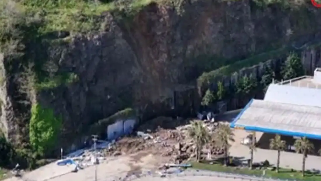 Samsun'da 3 kişinin öldüğü heyelan bölgesi böyle görüntülendi