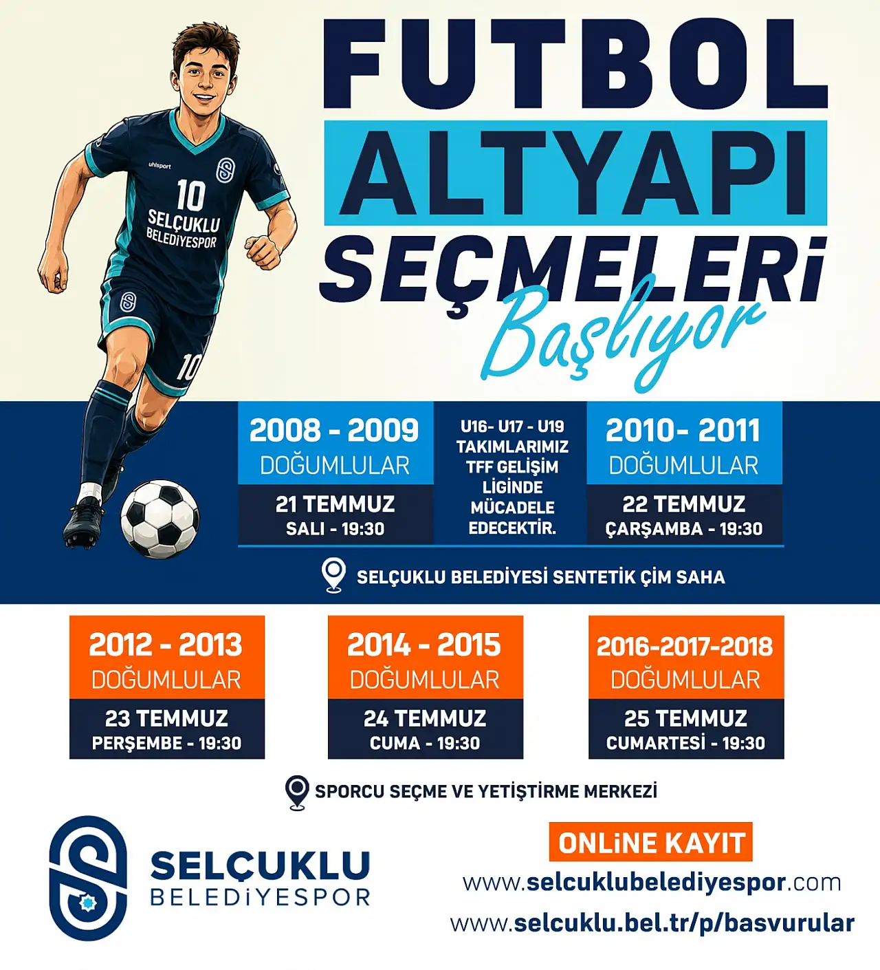 Selçuklu Belediyespor'da başvurular ne zaman bitecek?