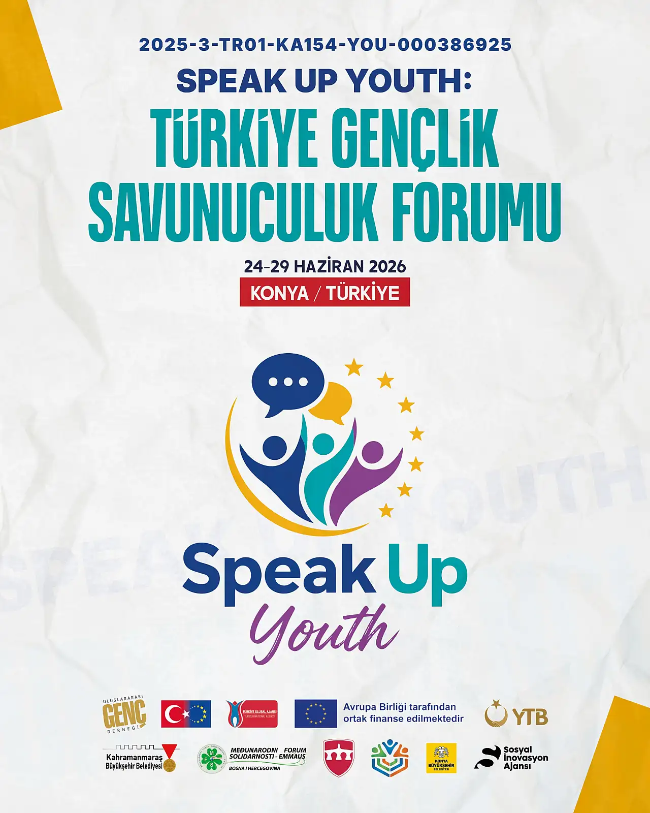 Konya, Uluslararası Gençlik Forumu'na ev sahipliği yapacak