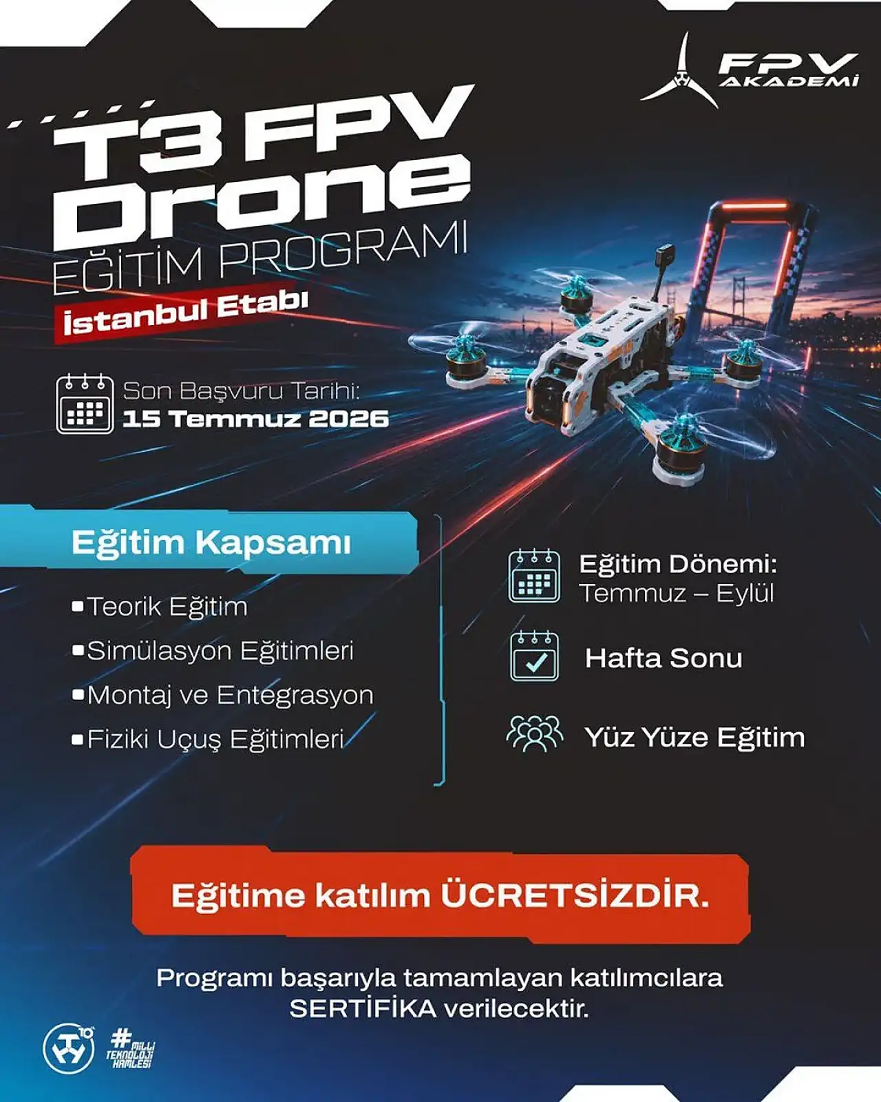Drone tutkunlarına büyük fırsat! Başvurular başladı