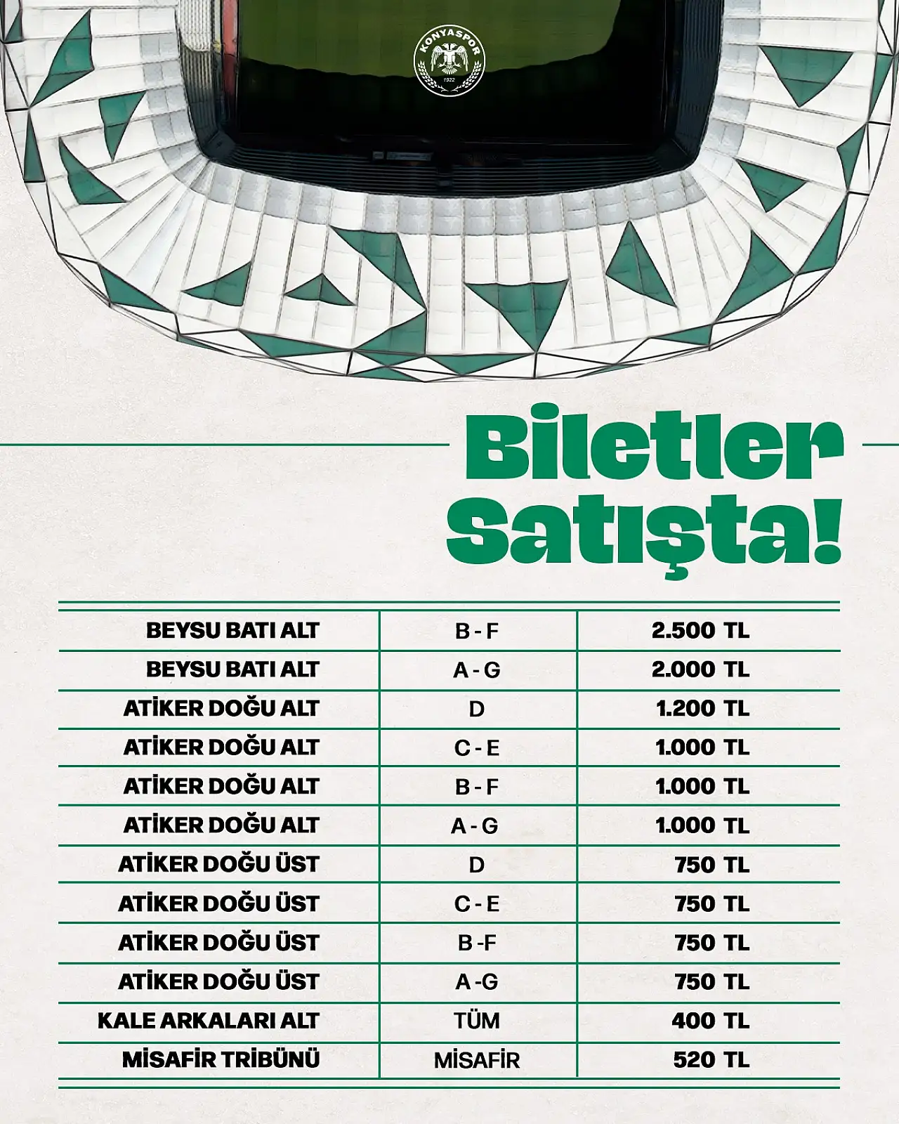 Konyaspor'da Rize maçının biletleri satışta
