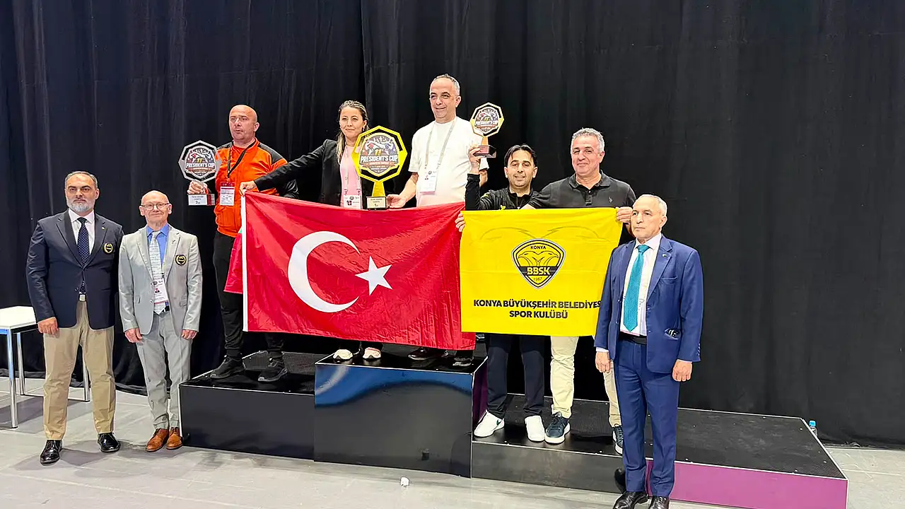 Konya Büyükşehir Belediyesporlu sporcular Avrupa biletini ka
