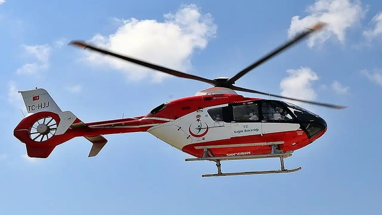 Konya'da kalp krizi geçiren hastanın imdadına hava ambulansı yetişti
