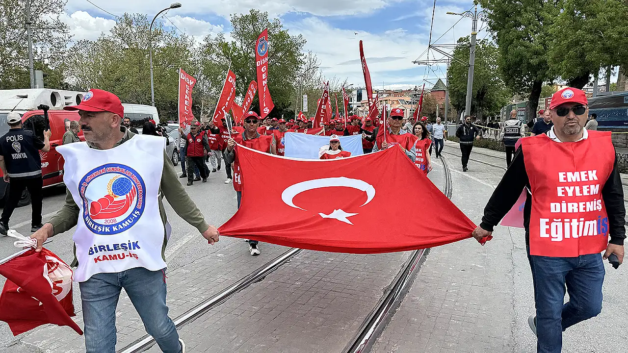 Konya ve çevre illerde 1 Mayıs coşkusu