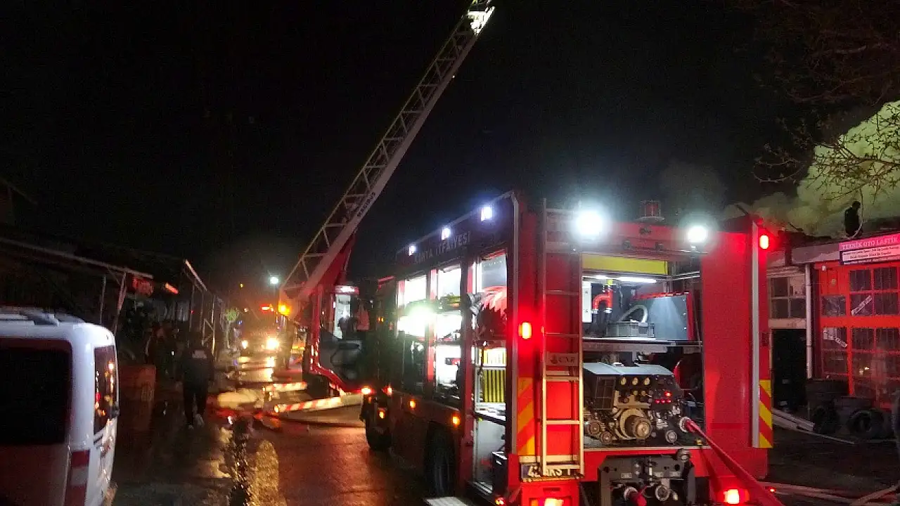 Konya'da yangın can yaktı: 2 yaralı