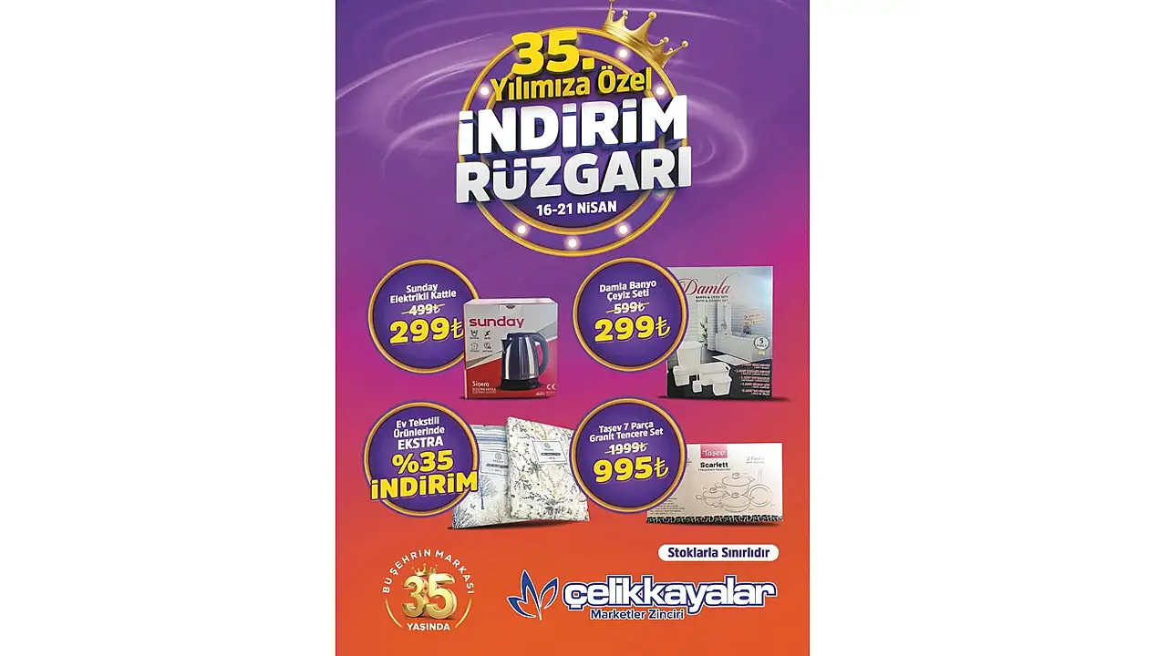 Çelikkayalar'dan 16-21 Nisan arası dev kampanya