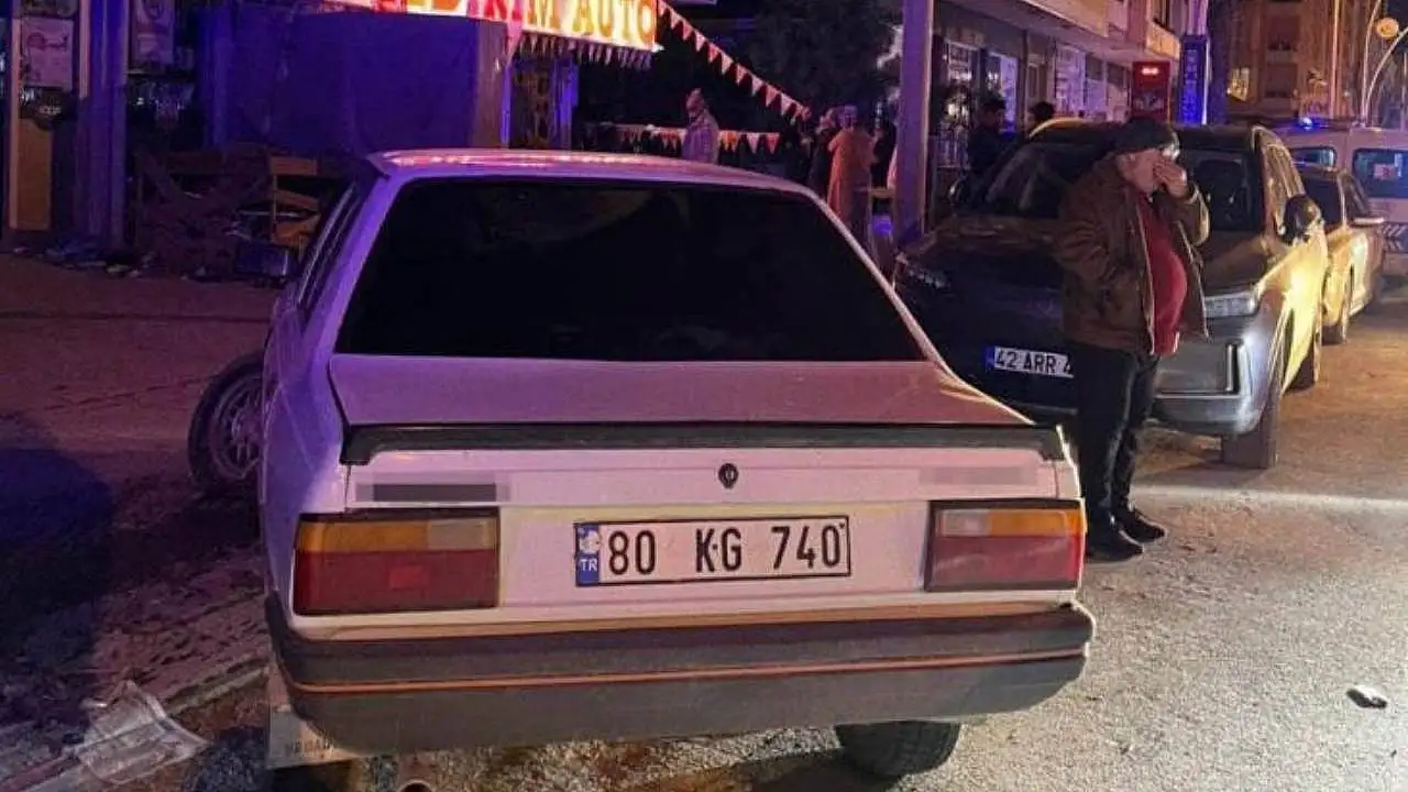 Konya'da tehlikeli sürüş kazayla sonuçlandı