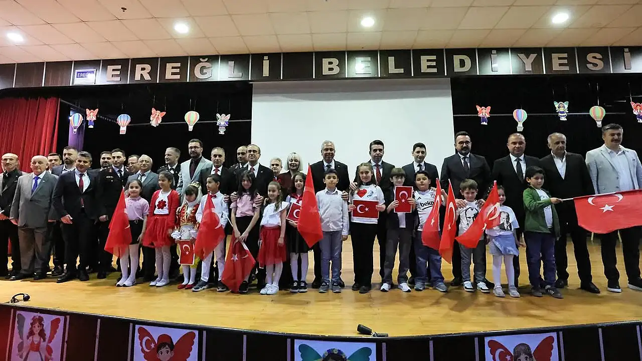 Konya'nın Ereğli ilçesinde 23 Nisan coşkuyla kutlandı