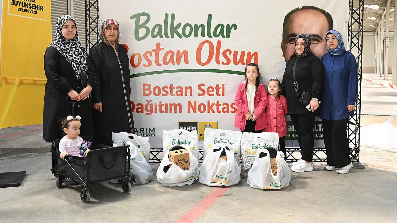 Konya'da bostan seti dağıtımları başladı
