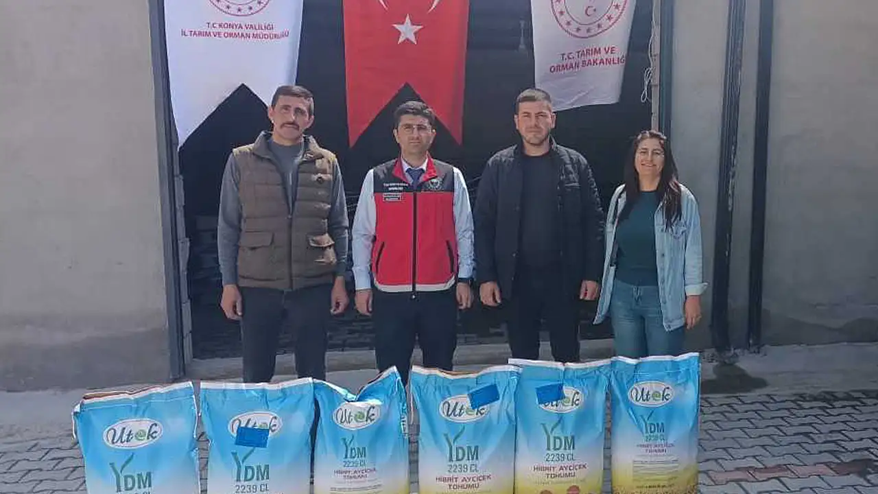 Konyalı çiftçilere yüzde 50 hibeli ayçiçeği tohumu desteği