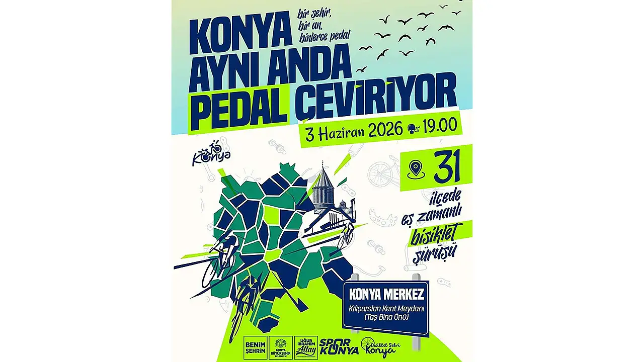 Konya aynı anda pedal çevirecek!