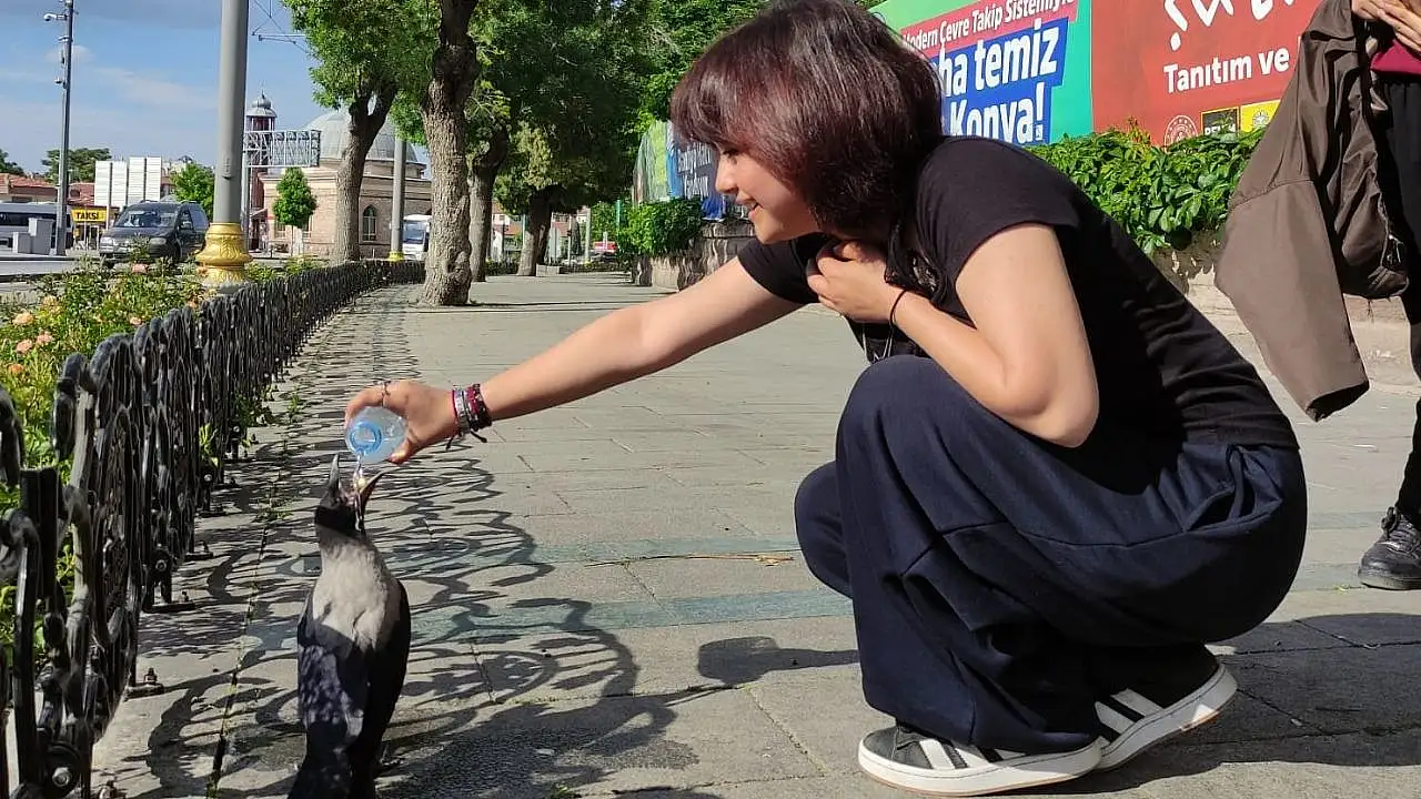 Konya'da yürekleri ısıtan kare