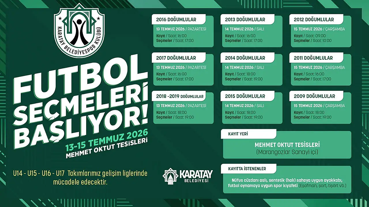 Karatay Belediyespor yetenek avında
