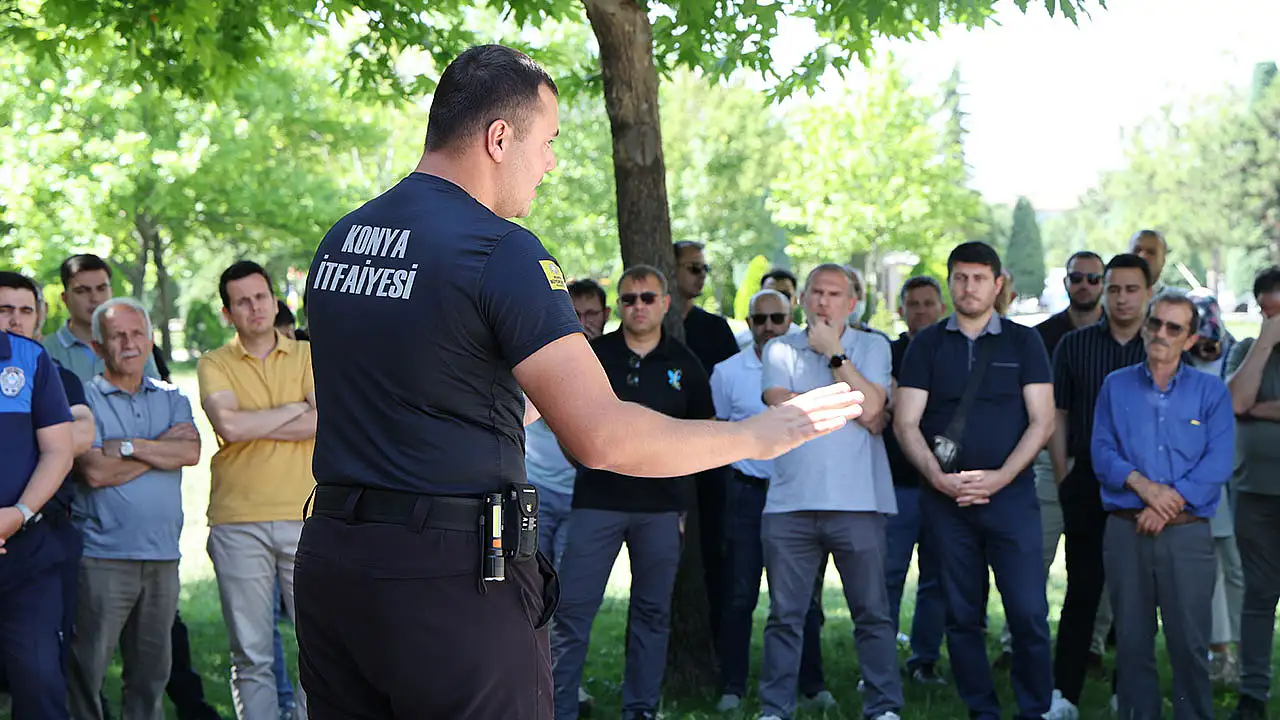 Selçuklu Belediyesi'nden hayat kurtaran yangın tatbikatı