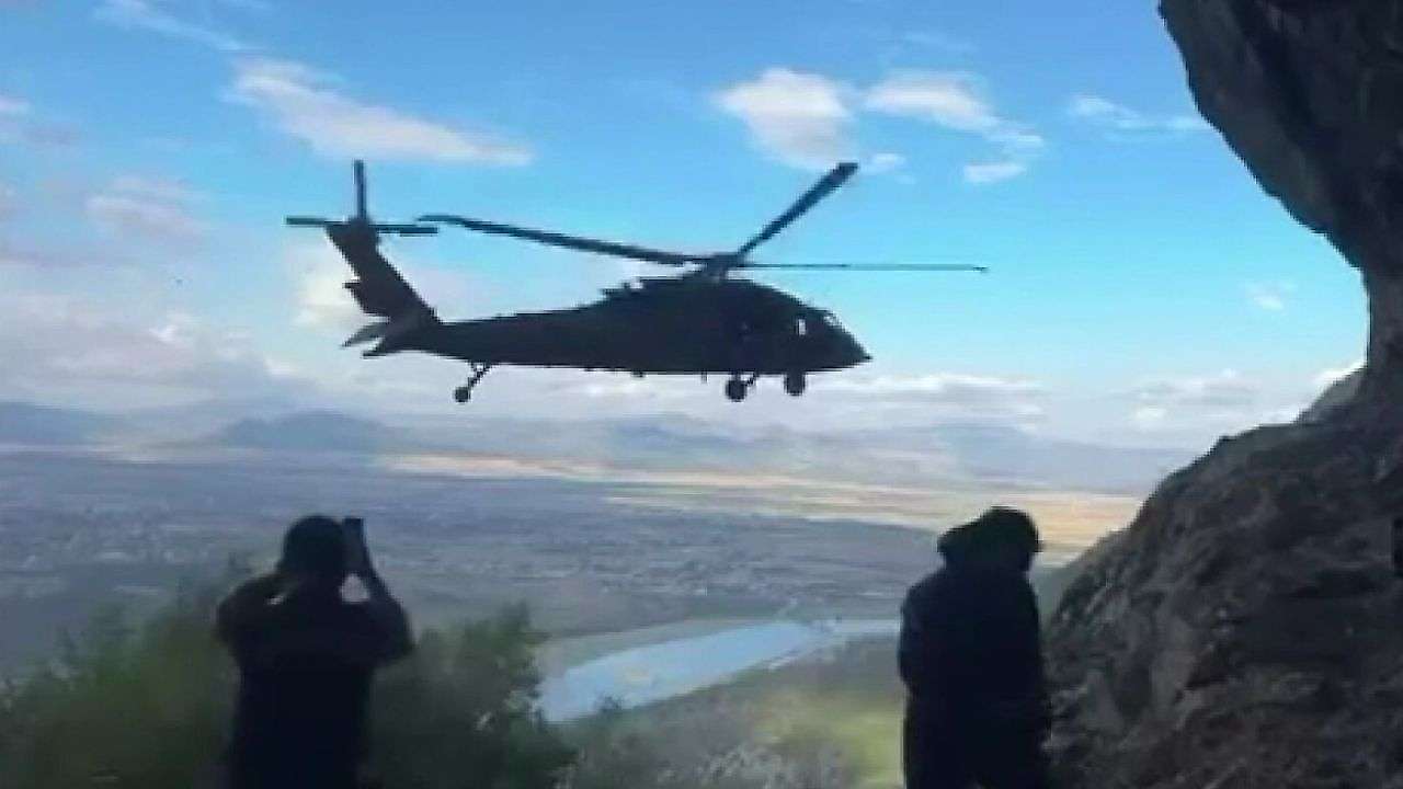 Konya'da kayalıktan düşen kişi için helikopter operasyonu