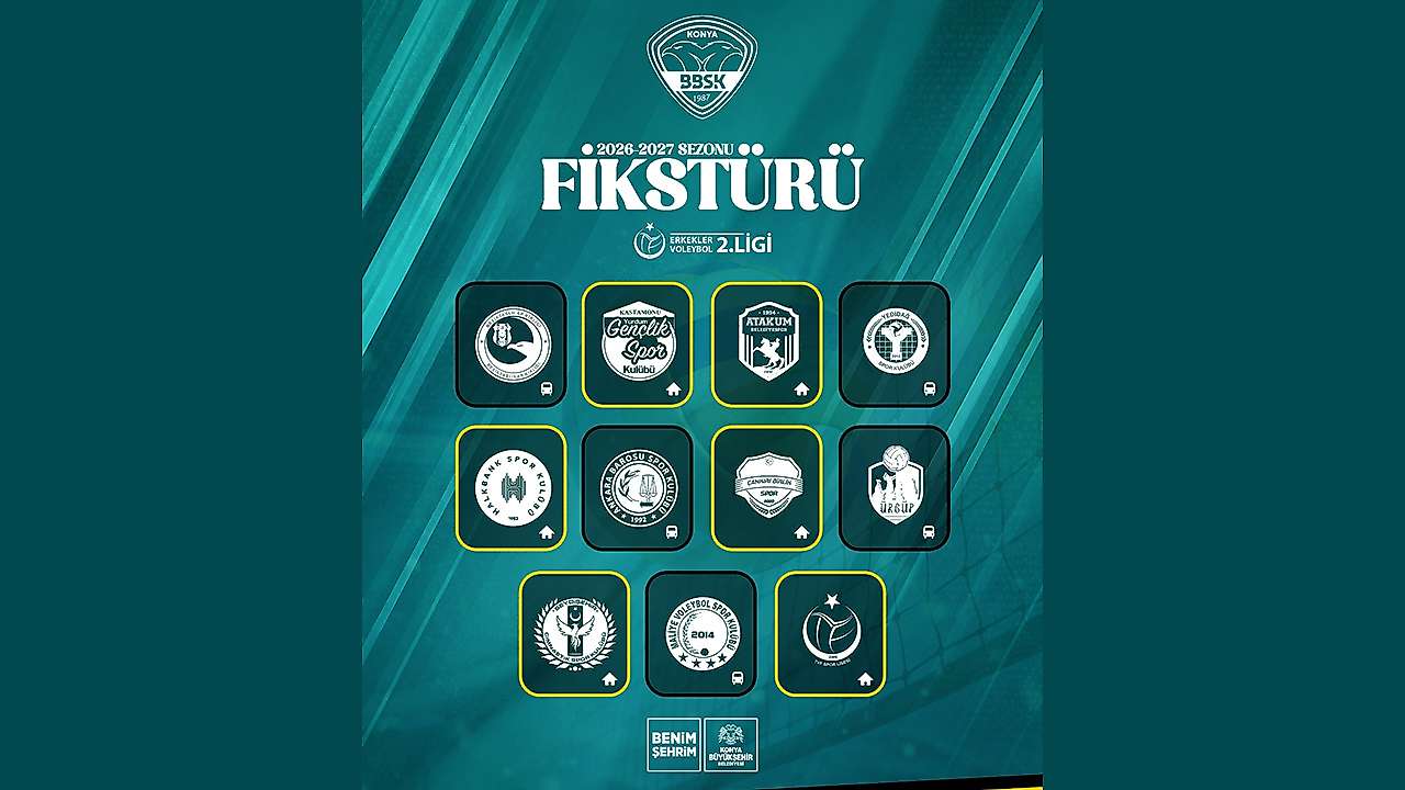 Konya Büyükşehir'in fikstürü belli oldu
