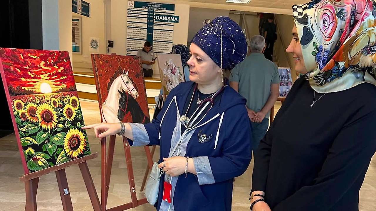Beyşehir Devlet Hastanesi'nde duygulandıran sergi
