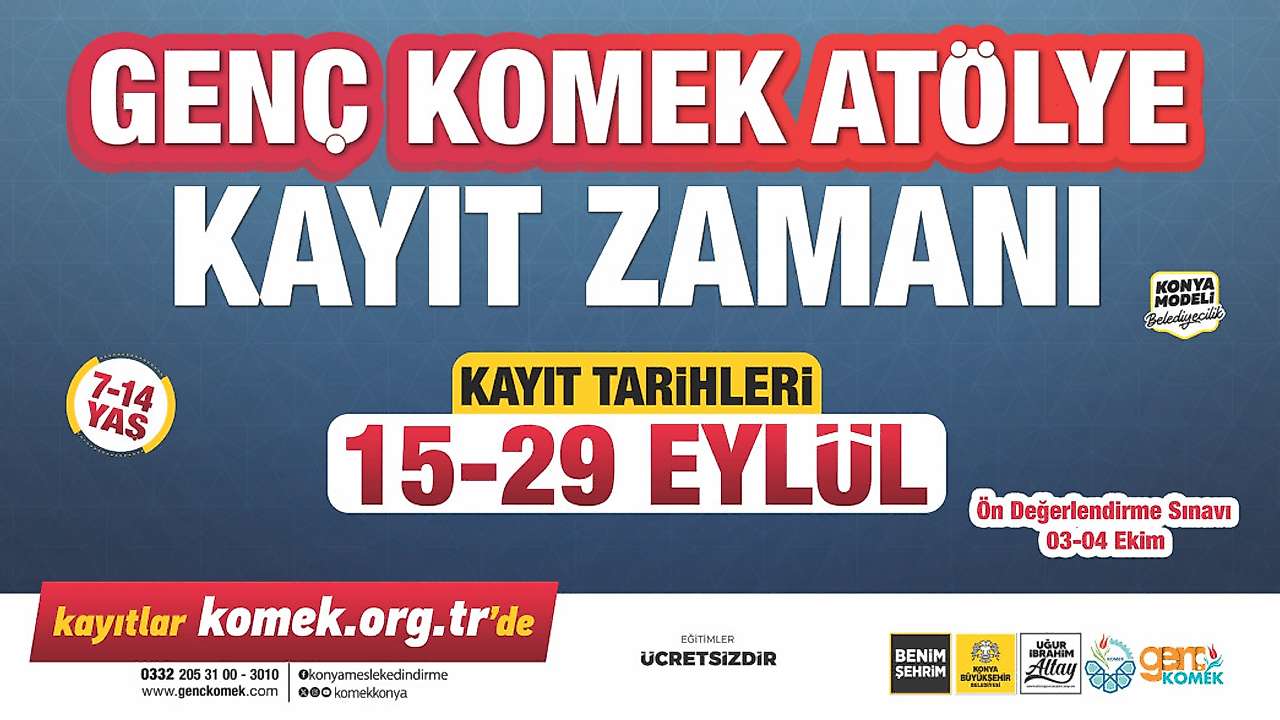Genç KOMEK'te yeni dönem heyecanı: Kayıtlar başladı!