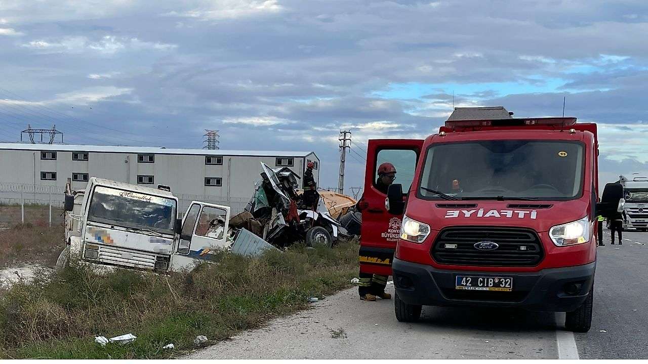 Konya'da feci kaza: 1 ölü, 1 yaralı