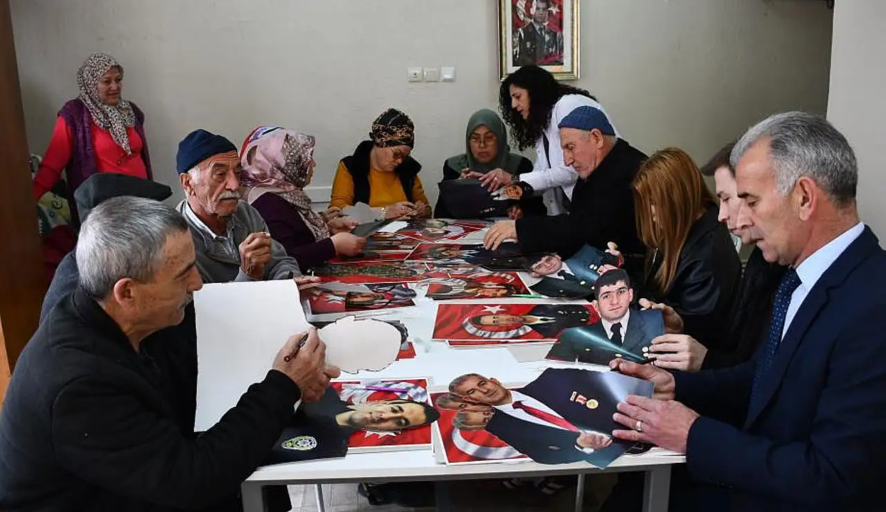 Konya'nın bu ilçesinde şehit hatıraları sanatla yaşatılıyor
