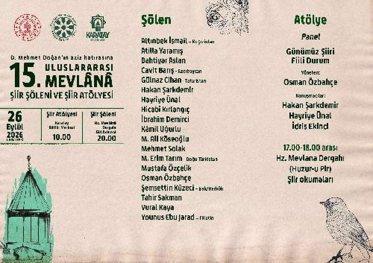 Konya'da şiir şöleni başlıyor!