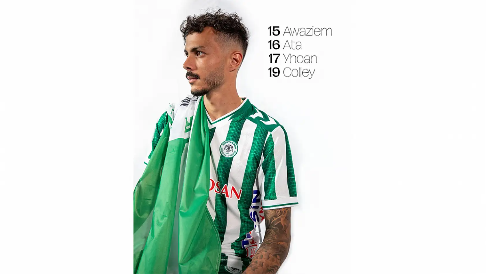 Konyaspor'da forma numaraları belli oldu