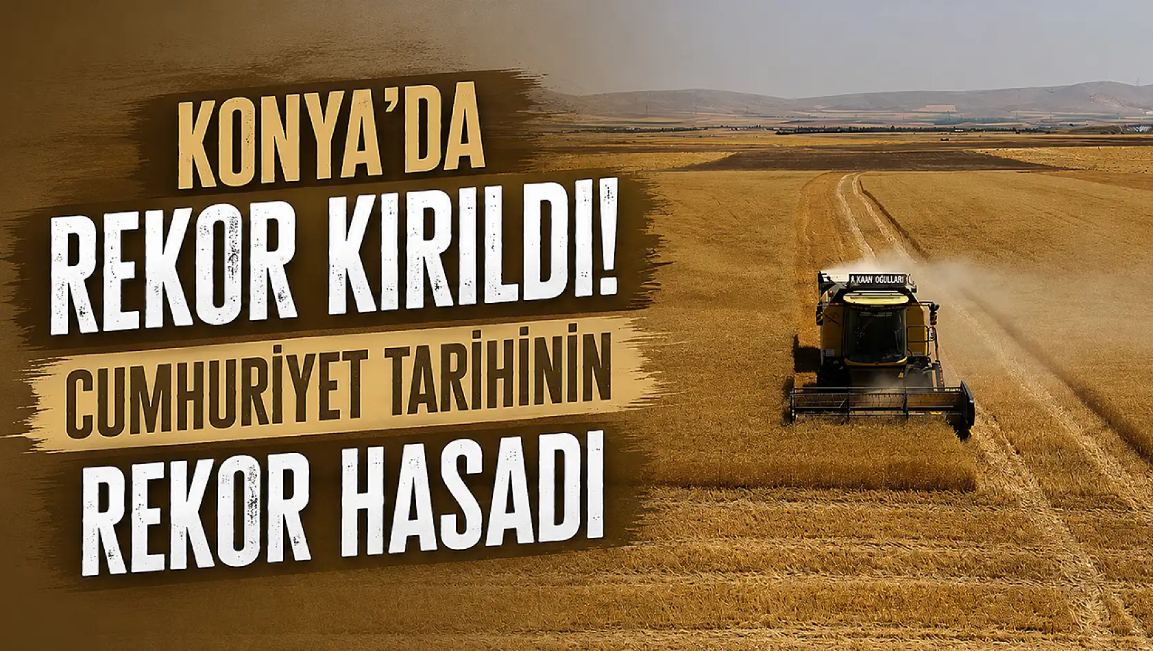 Konya'da rekor kırıldı! Cumhuriyet tarihinin rekor hasadı