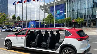 NATO'ya özel hazırlanan Togg limuzinler yerini aldı