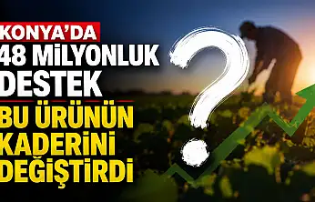 Konya'da 48 milyonluk destek bu ürünün kaderini değiştirdi