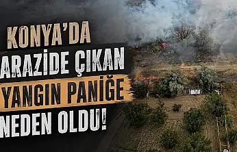 Konya'da arazide çıkan yangın paniğe neden oldu!