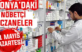 Konya'da bugün hangi eczaneler nöbetçi? 11 Mayıs Pazartesi günü