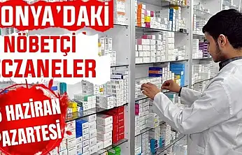 Konya'da bugün hangi eczaneler nöbetçi? 15 Haziran Pazartesi günü