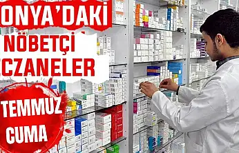 Konya'da bugün hangi eczaneler nöbetçi? 3 Temmuz Cuma günü