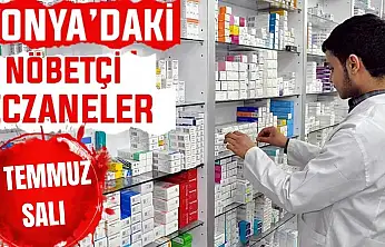 Konya'da bugün hangi eczaneler nöbetçi? 7 Temmuz Salı günü
