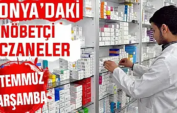Konya'da bugün hangi eczaneler nöbetçi? 8 Temmuz Çarşamba günü
