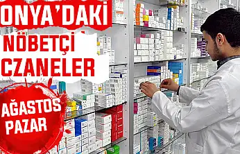 Konya'da bugün hangi eczaneler nöbetçi? 2 Ağustos Pazar günü