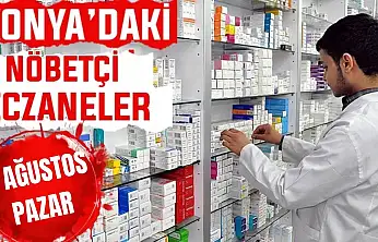 Konya'da bugün hangi eczaneler nöbetçi? 9 Ağustos Pazar günü