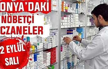 Konya'da bugün hangi eczaneler nöbetçi? 22 Eylül Salı  günü
