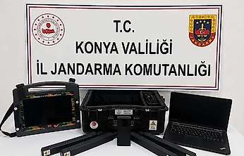 Konya'da definecilere suçüstü: Tam teçhizat yakalandılar