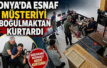 Konya'da esnaf müşteriyi boğulmaktan kurtardı