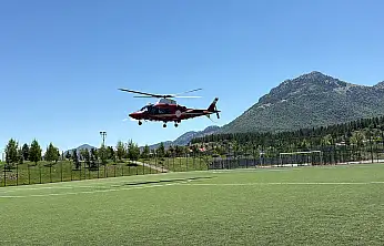 Konya'da kalp krizi geçiren hastanın imdadına hava ambulansı yetişti